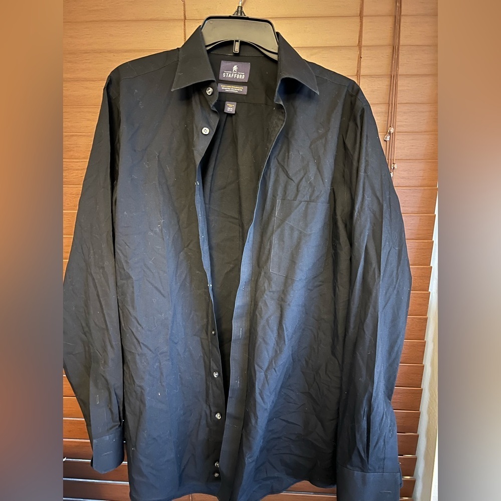 Long sleeve black dress shirt